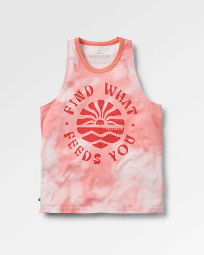 Discovery Cotton Vest - Tie Dye Shell Pink - Flatlay