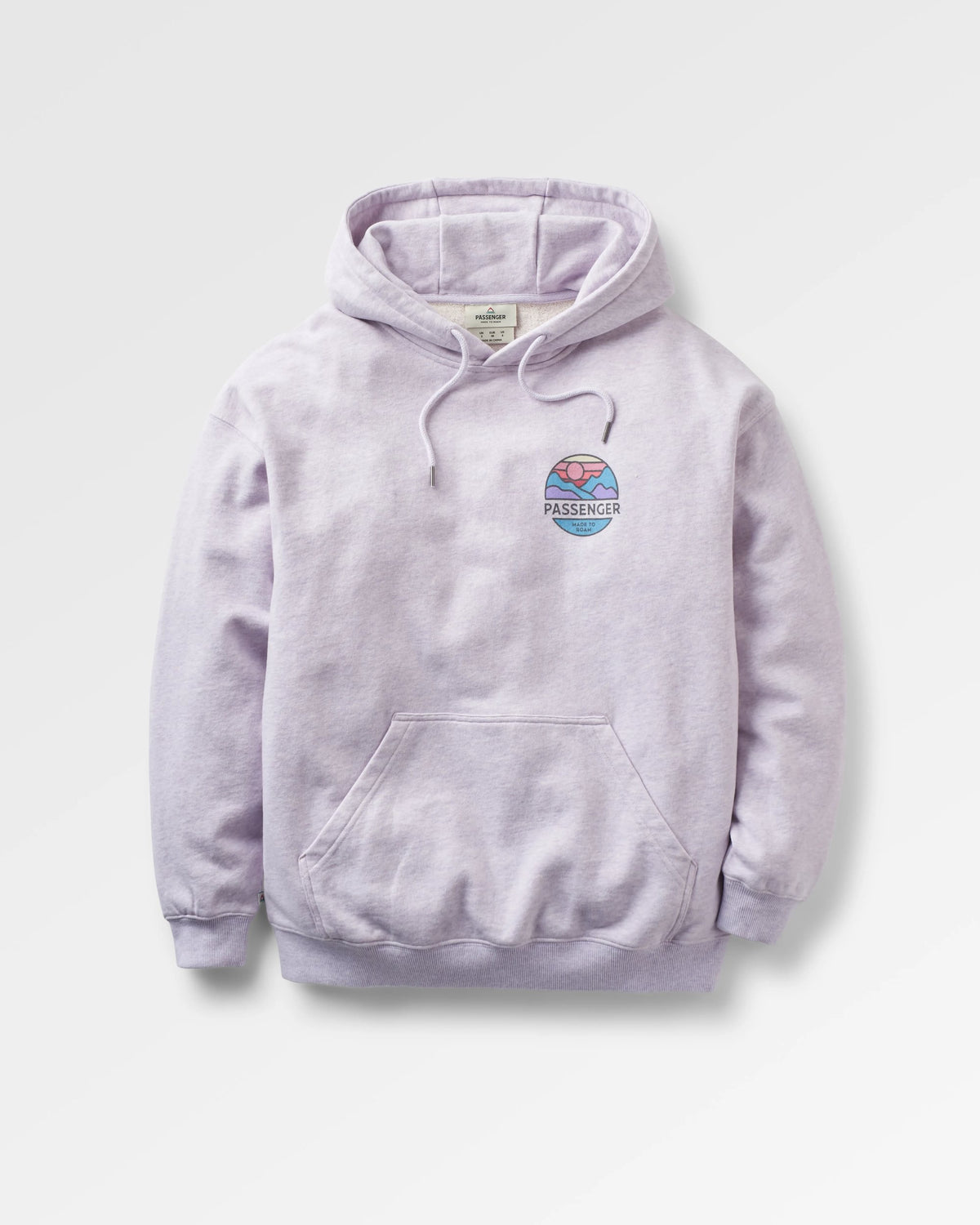 Laidback Cotton Hoodie - Lilac Mist Marl - Flatlay