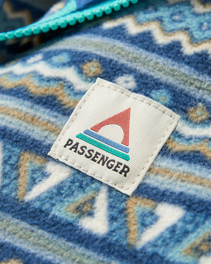Sorrel Polar Fleece - Geo Stripe Dark Denim - Flatlay