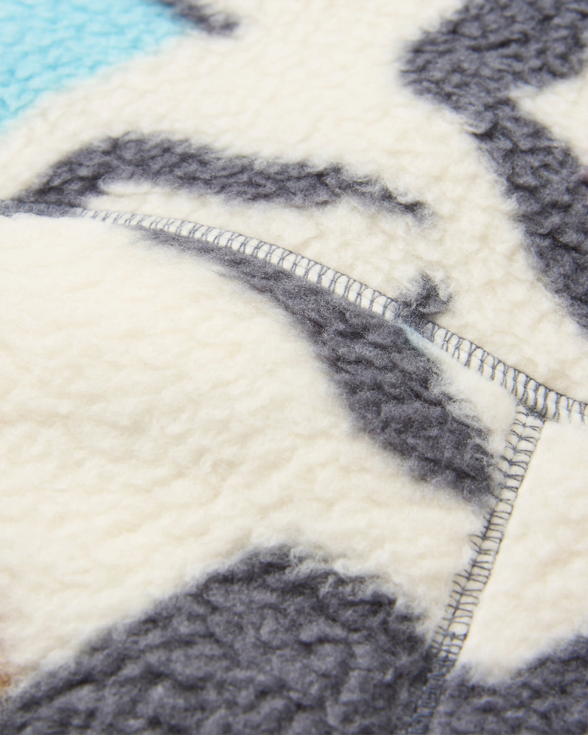 Fairbanks Sherpa Gilet - Abstract Trails Off White - Flatlay
