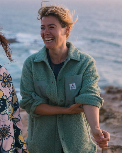 Rappel Sherpa Oversized Shirt - Pistachio - Lifestyle