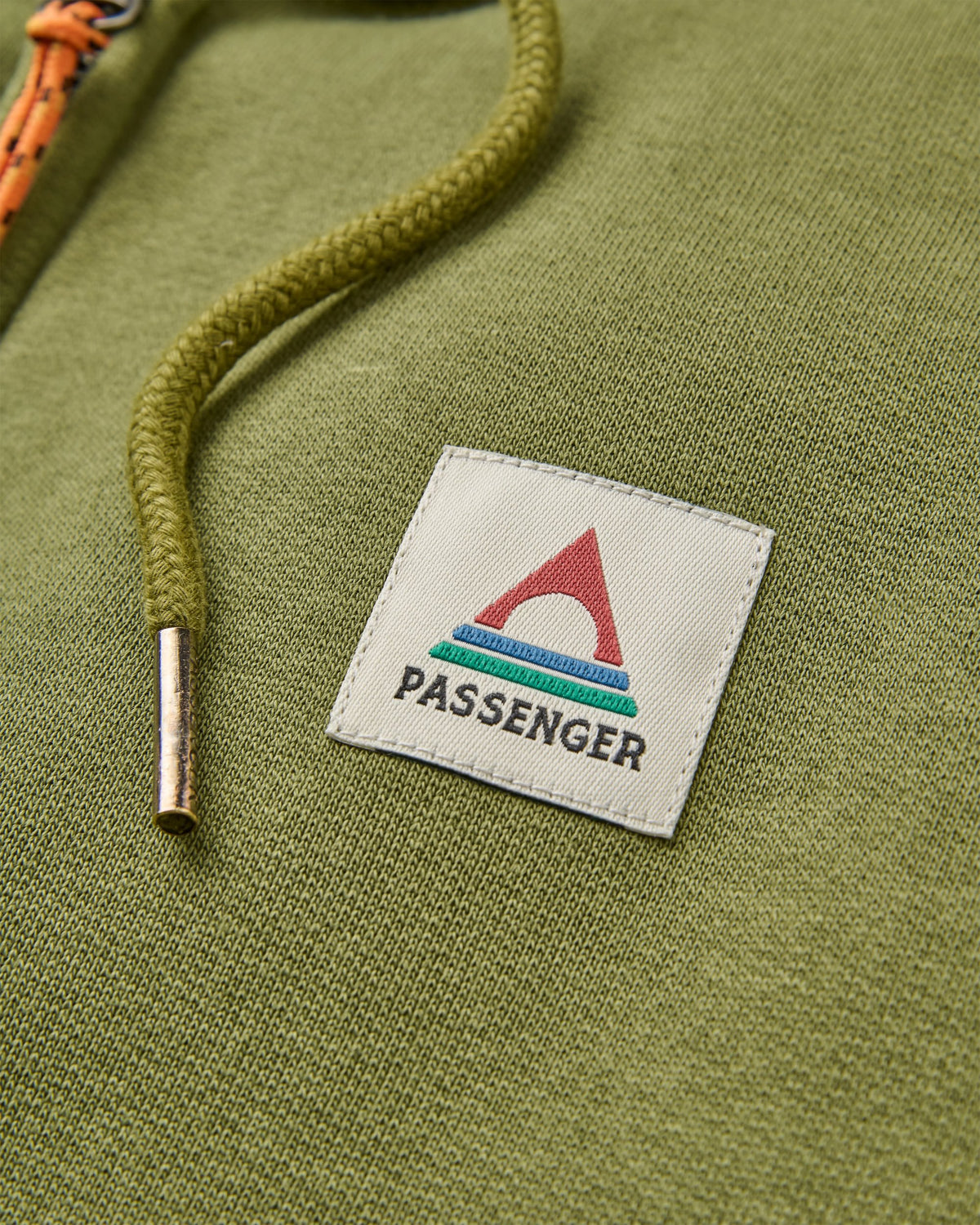 Heritage Full Zip Hoodie - Khaki - Flatlay