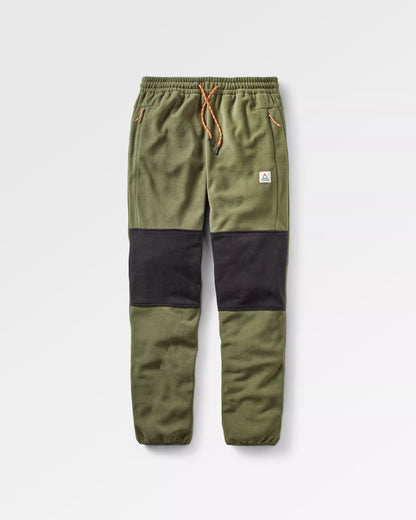 Set Off Polar Fleece Jogger - True Black/ Khaki - Flatlay