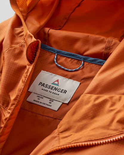 Gusto Windshell Jacket - Sunset Orange/Charcoal - Flatlay