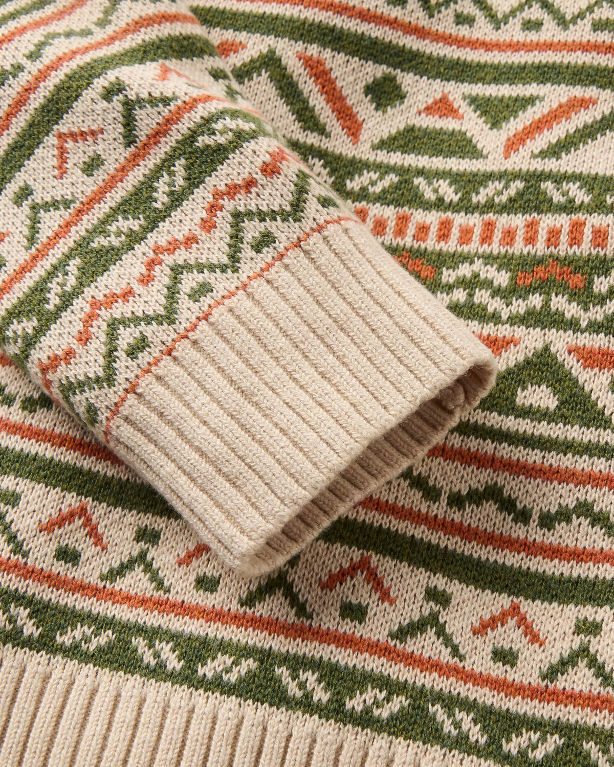 Stoked Knitted Jumper - Oatmeal Multi - Flatlay