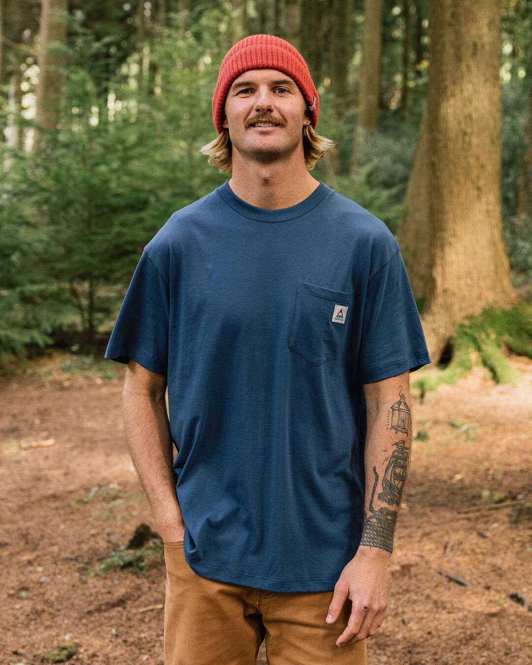 Heritage Relaxed Fit T-Shirt - Dark Denim - Lifestyle