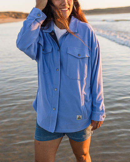 Iguazu Grid Polar Fleece Shirt - Baja - Lifestyle