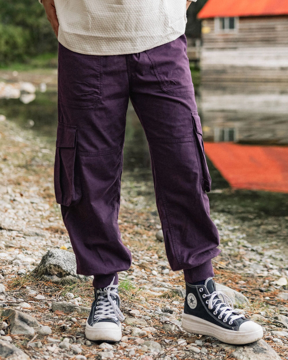 Hydrilla Cotton Trouser - Deep Plum - Lifestyle