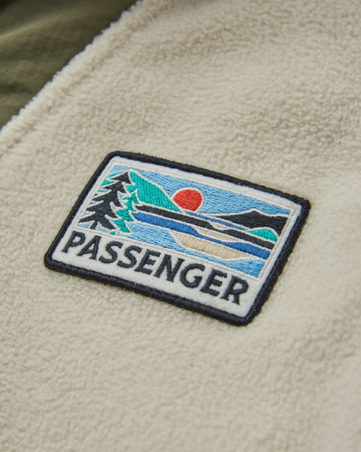 Alexander Hooded Polar Fleece - Vintage White - Flatlay