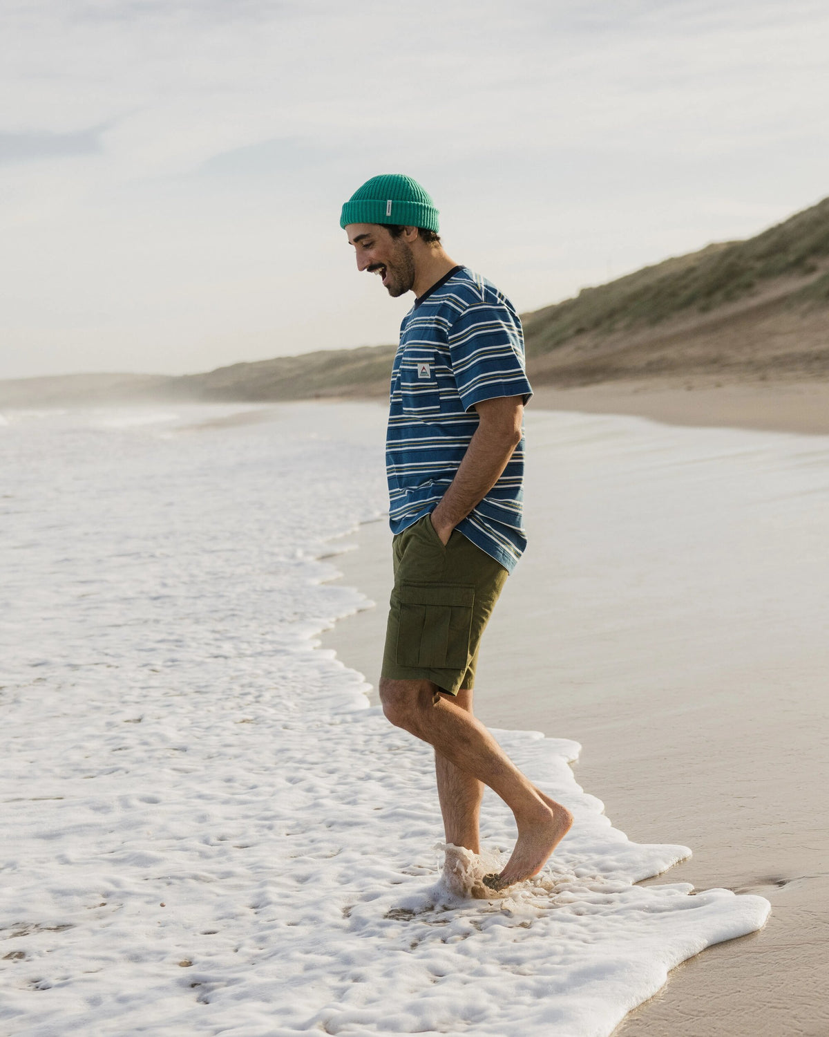 Retro Relaxed Fit T-Shirt - Blue Steel Marl - Lifestyle