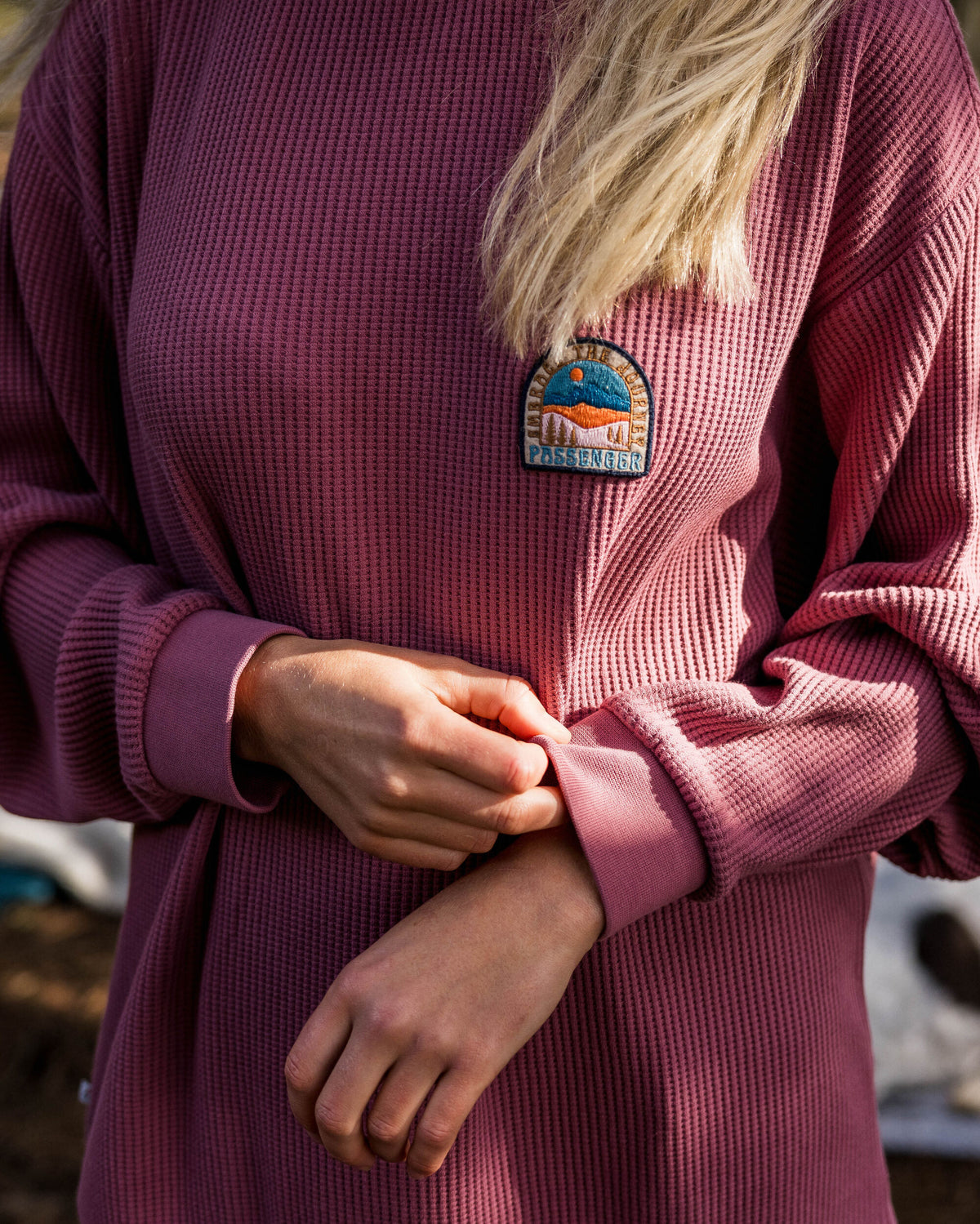 Flourish Roll Neck Top - Crushed Berry - Lifestyle