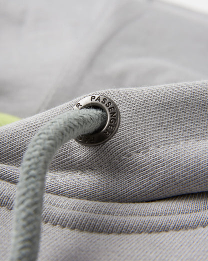 Waves & Trees Cotton Hoodie - Steel Grey - Flatlay