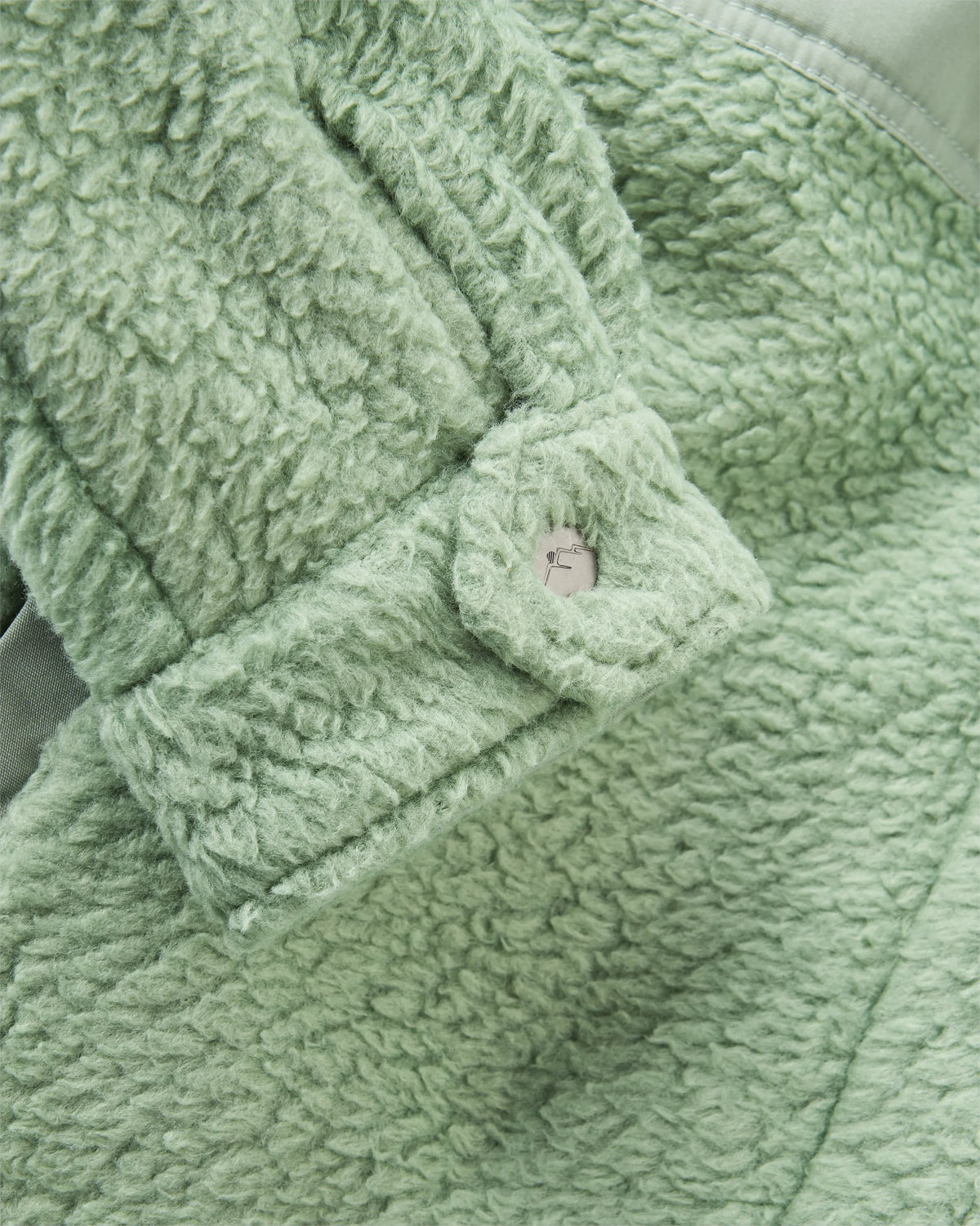 Rappel Sherpa Oversized Shirt - Pistachio - Flatlay