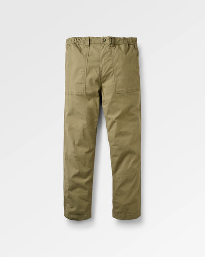 Kimmer Ripstop Cotton Trouser - Dusty Olive - Flatlay