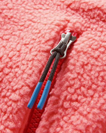 Maine 1/2 Zip Sherpa Fleece - Shell Pink - Flatlay