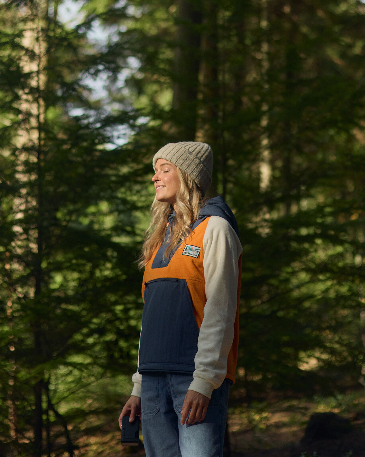 Alexander Hooded Polartec® Fleece - Sunrise Orange - Lifestyle