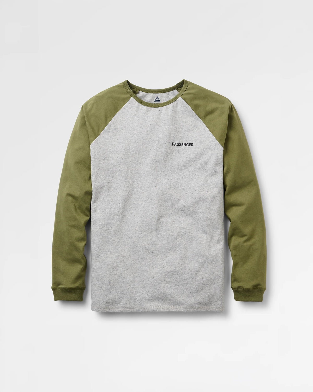 Roamer Raglan LS T-Shirt - Khaki/Grey Marl - Flatlay