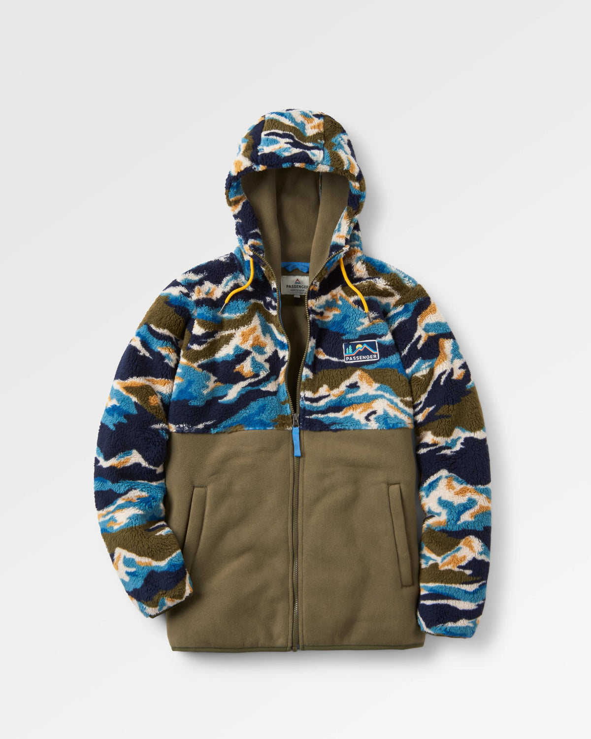 Nestling Polar-Lined Sherpa Fleece - Mount Scenic Khaki - Flatlay
