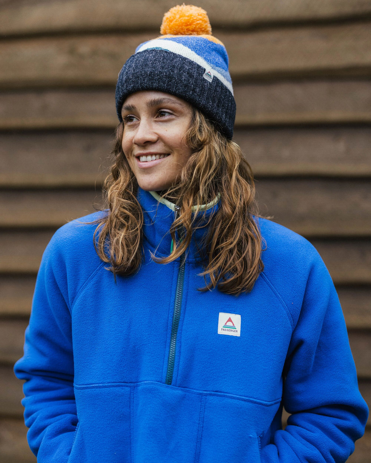 Folksy Sherpa Fleece - Azure Blue - Lifestyle
