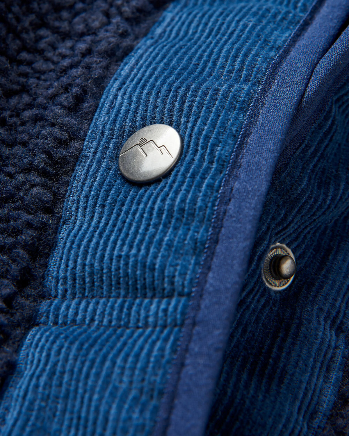 Clover Sherpa Fleece - Deep Navy - Flatlay