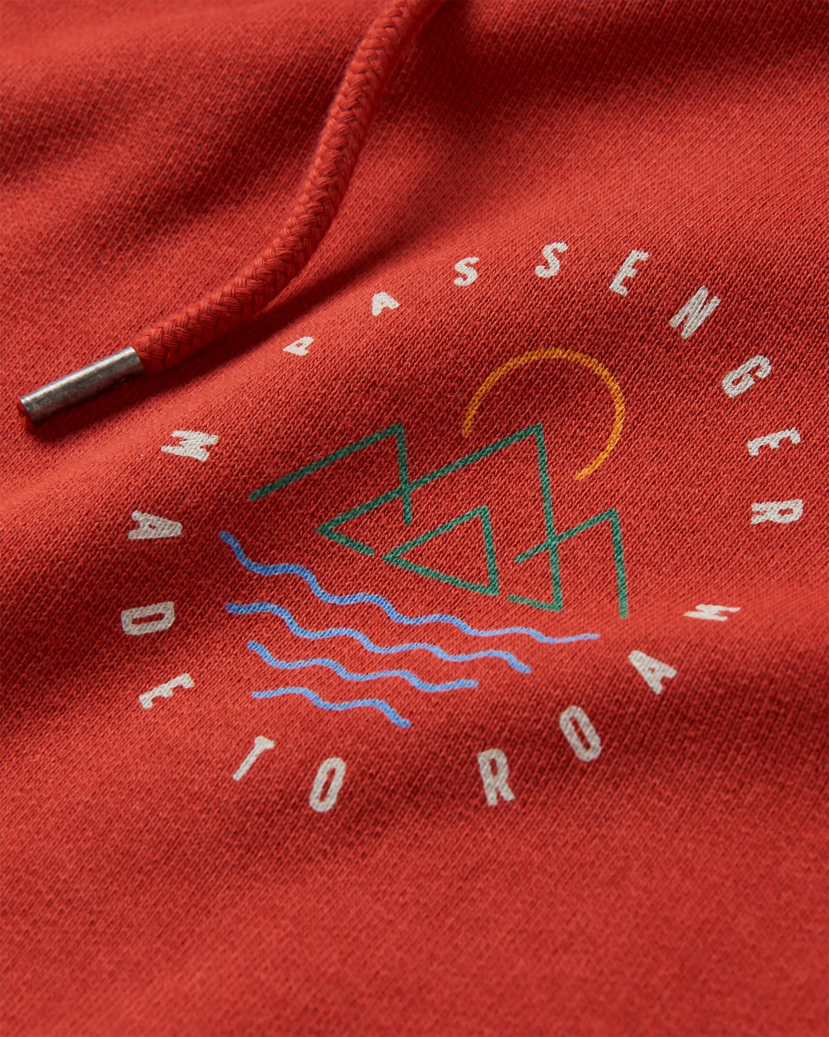 Escapism Regular Fit Hoodie - Red Ochre - Flatlay