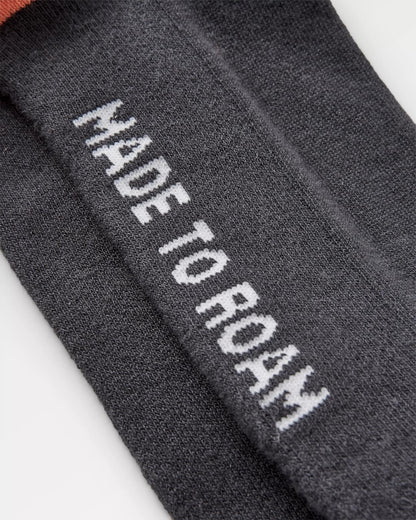 Classic Midweight Crew Socks - Charcoal - Flatlay