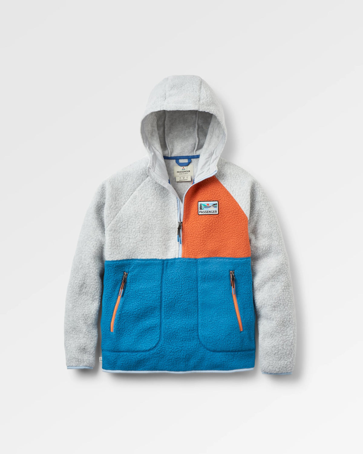 Maine 1/2 Zip Sherpa Fleece - Blue Steel - Flatlay