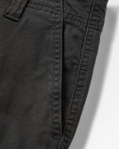 Lakeside Cargo Cotton Short - Faded Black - Flatlay