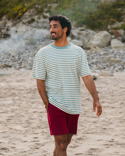 Zen Relaxed Fit T-Shirt - Deep Sea Stripe - Lifestyle