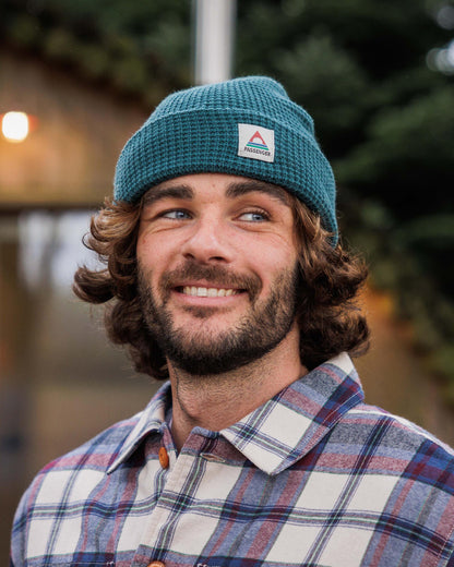 Moss Double Layer Waffle Beanie - Mediterranean - Lifestyle - Male