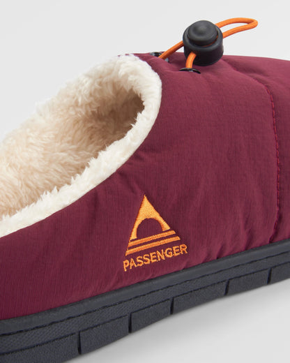 Step Out Women's Fleece Lined Slipper - Wine - Flatlay