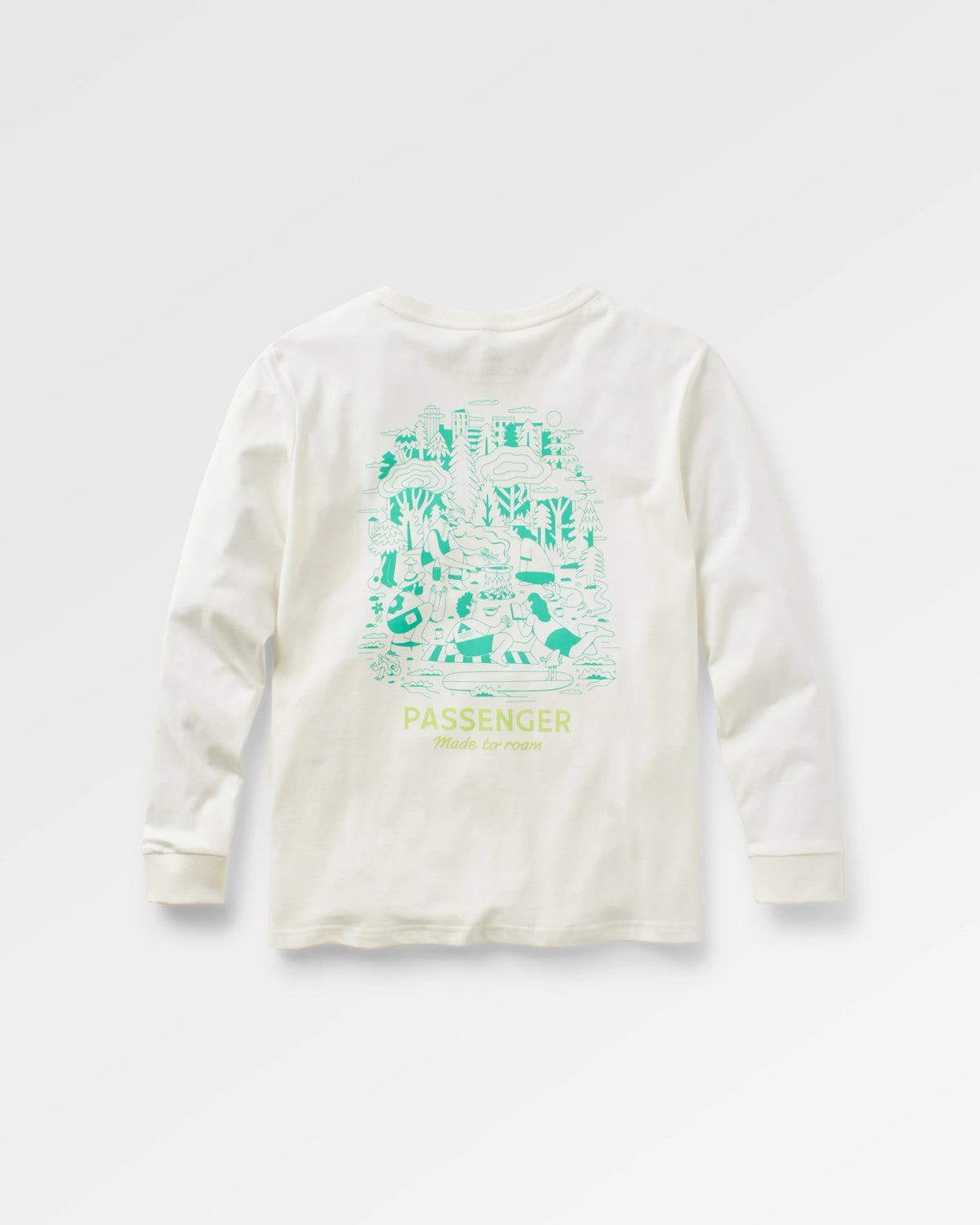Better Outside Cotton Oversized LS T-Shirt - Marshmallow - Flatlay