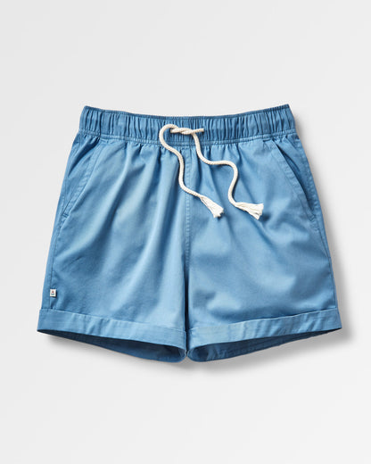 Santosa Twill Short - Blue Shadow - Flatlay
