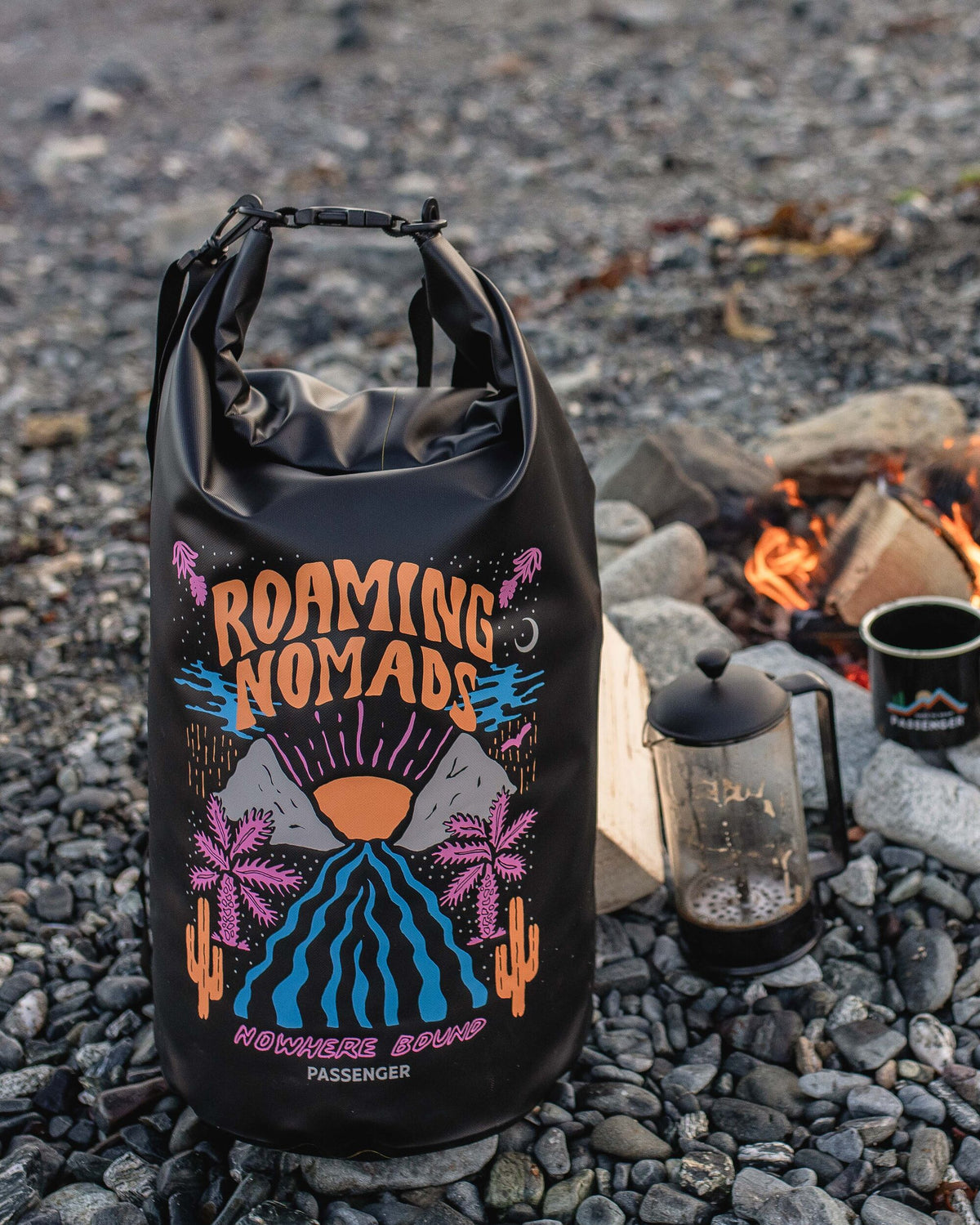Tide 30L Dry Bag - Roaming Nomads - Lifestyle