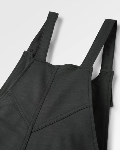 Meadows Cotton Dungarees - Black - Flatlay