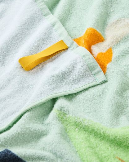 Tideline Cotton Beach Towel - Spearmint - Flatlay