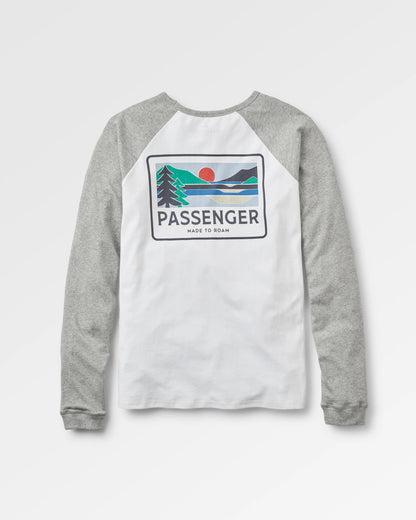 Roamer Raglan LS T-Shirt - White - Flatlay