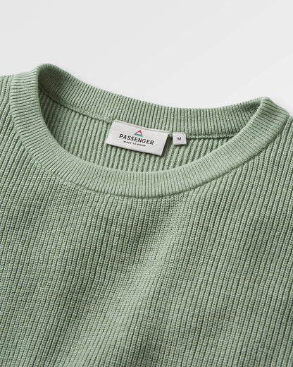 Vintage Knitted Jumper - Pistachio - Flatlay