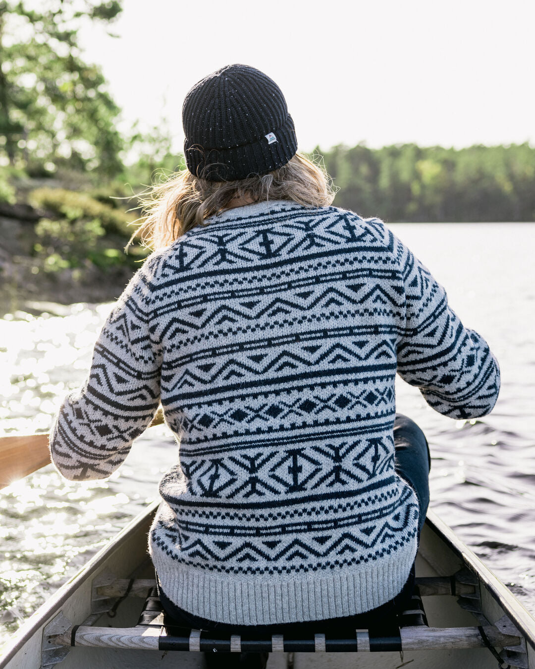 Cutback Fairisle Knitted Jumper - Grey Marl - Lifestyle