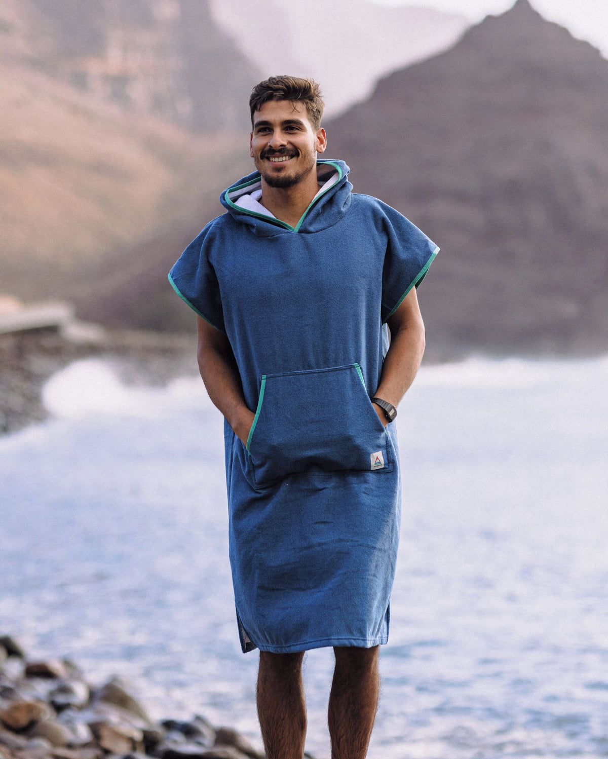 Tulum Towel Poncho - Dark Denim - Lifestyle - Male
