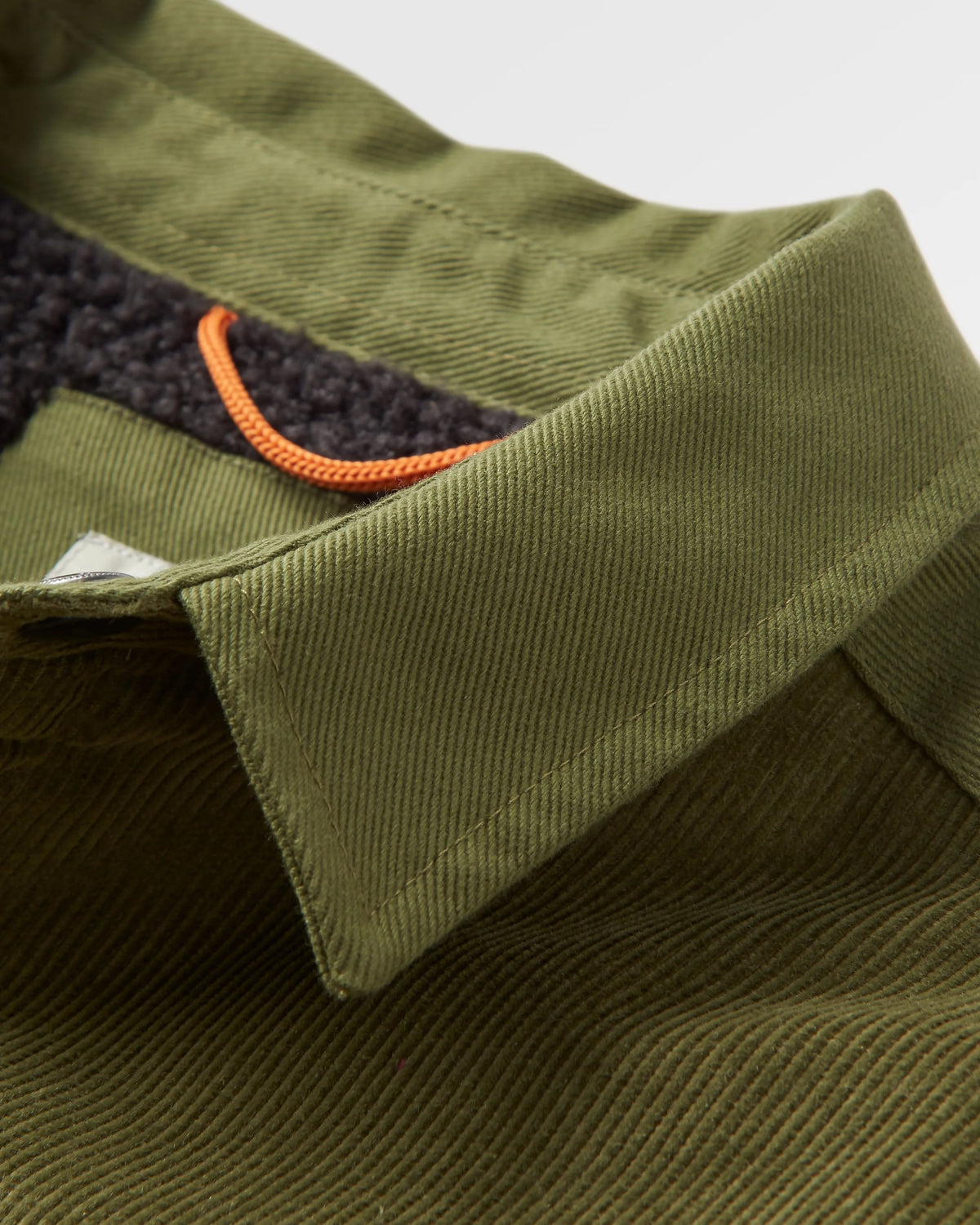 Kodiak Sherpa Lined Cord Overshirt - Khaki - Flatlay