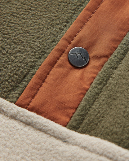 Adrift Polar Fleece - Khaki/Oatmeal - Flatlay