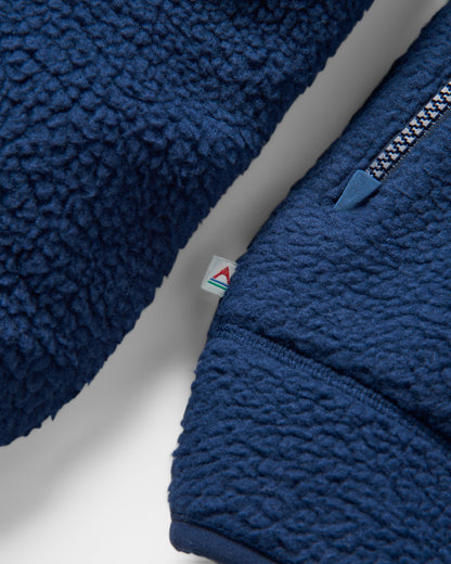 Ventura 1/2 Zip Sherpa Fleece - Rich Navy - Flatlay