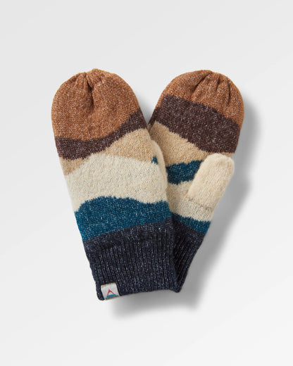 Scenic Fleece Lined Mittens - Scenic Toffee - Flatlay