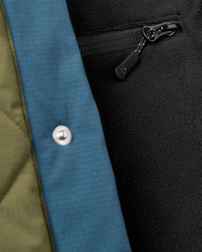 Campscape Fleece Lined Parka - Black/Khaki - Flatlay