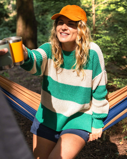Reflection Stripey Jumper - Vintage White/Greenlake Stripe - Lifestyle