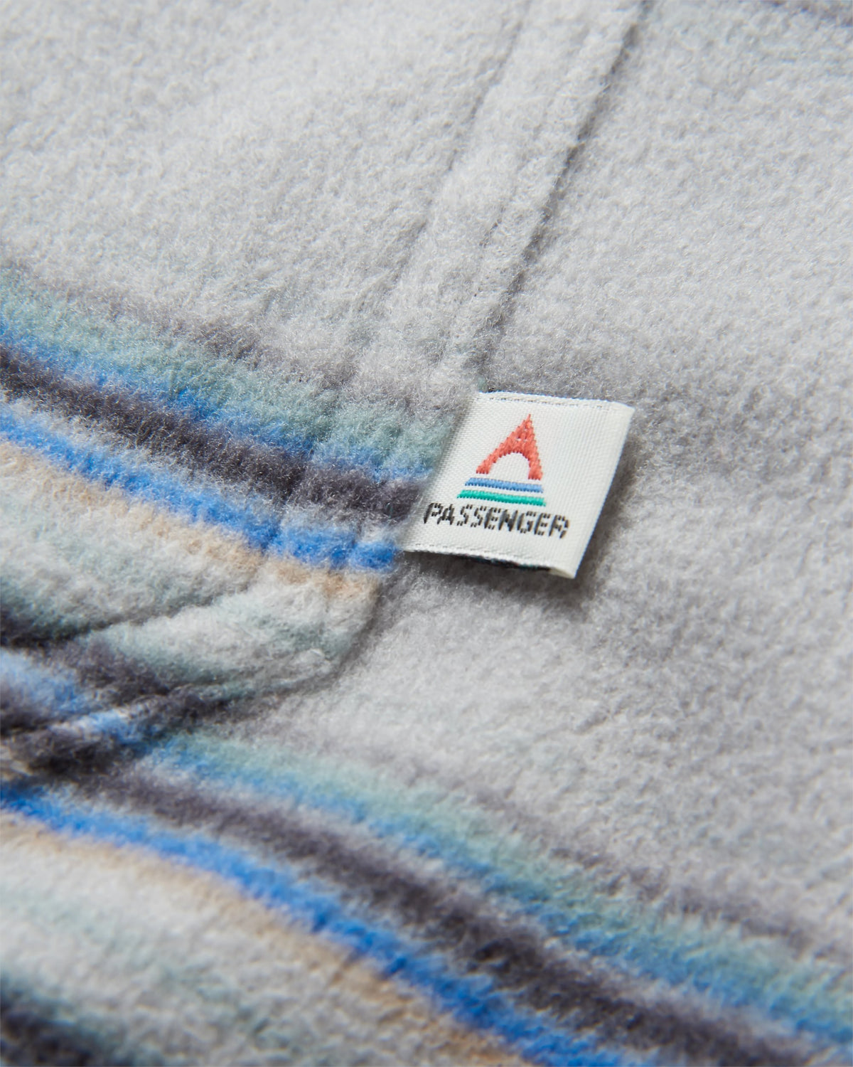 Maple Polar Fleece Shirt - Steel Grey Stripe - Flatlay