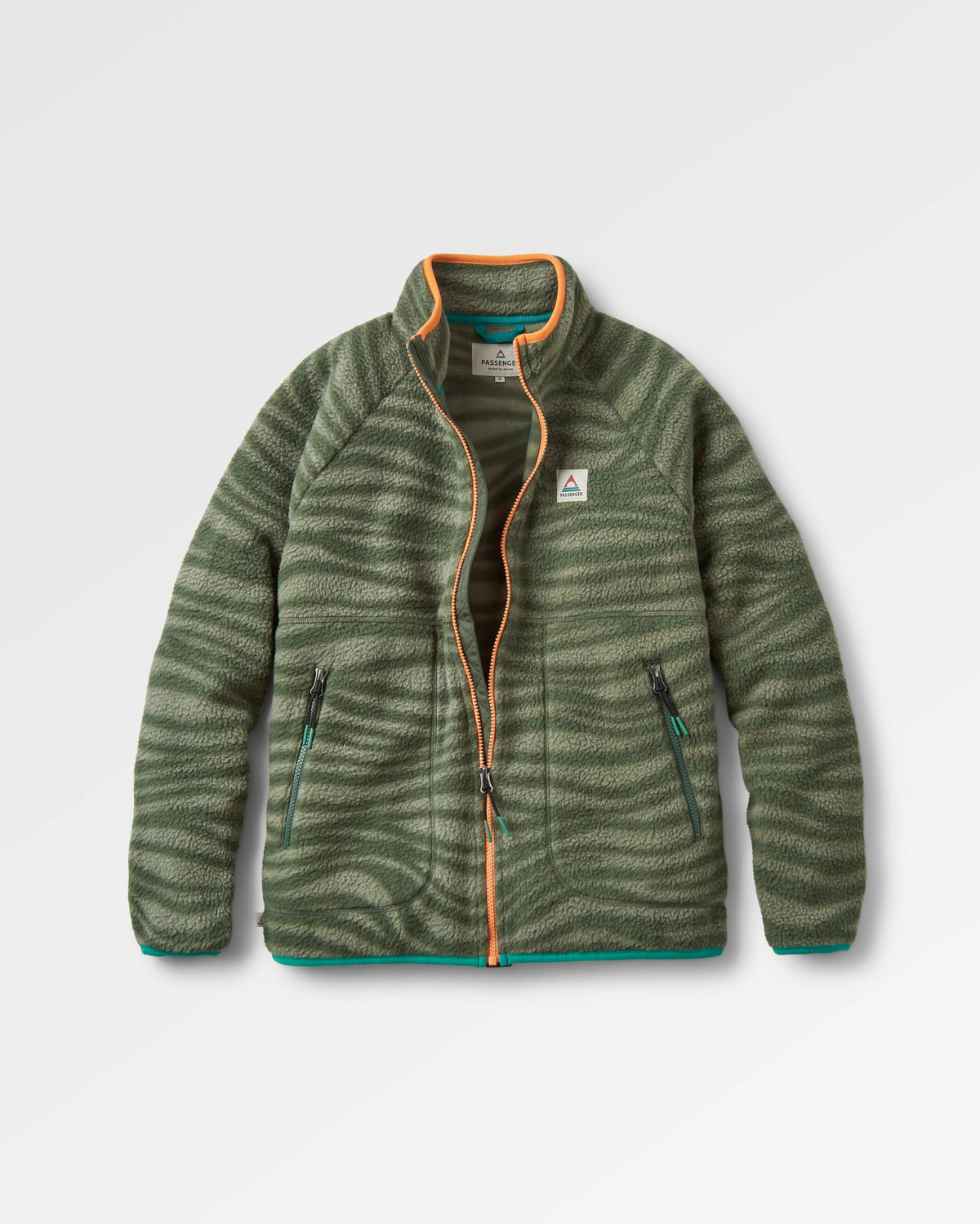 Fairbanks Full Zip Sherpa Fleece - Strata Fir Tree - Flatlay