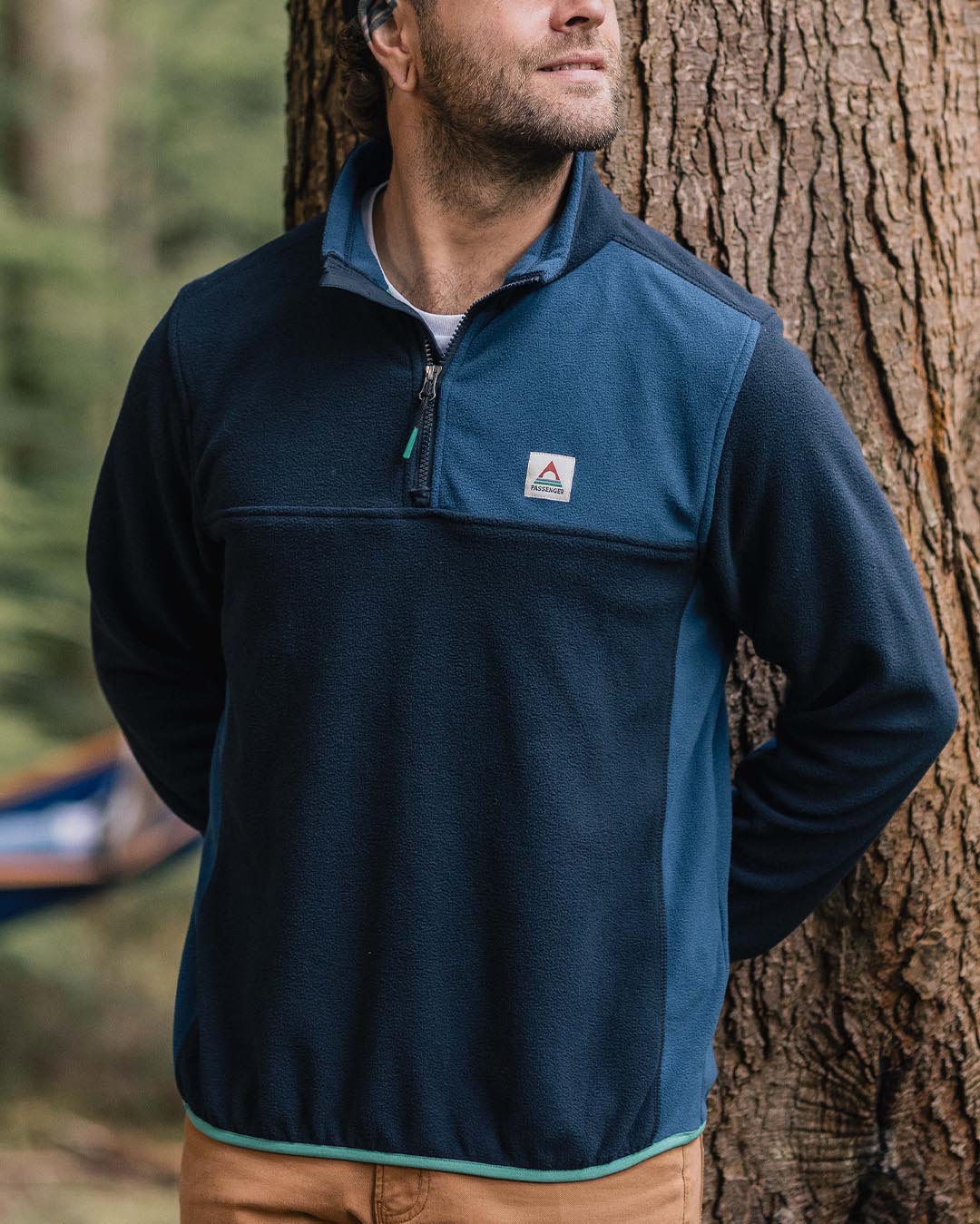 Root Polar 1/4 Zip Fleece - Deep Navy - Lifestyle