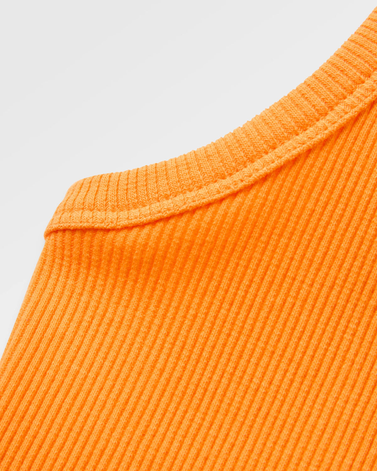Atmos Ribbed Tank Vest - Bright Orange - Flatlay